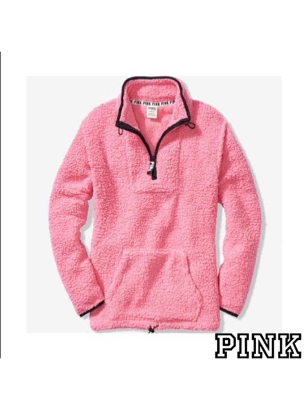 VS PINK Sherpa Quarter Zip Pullover